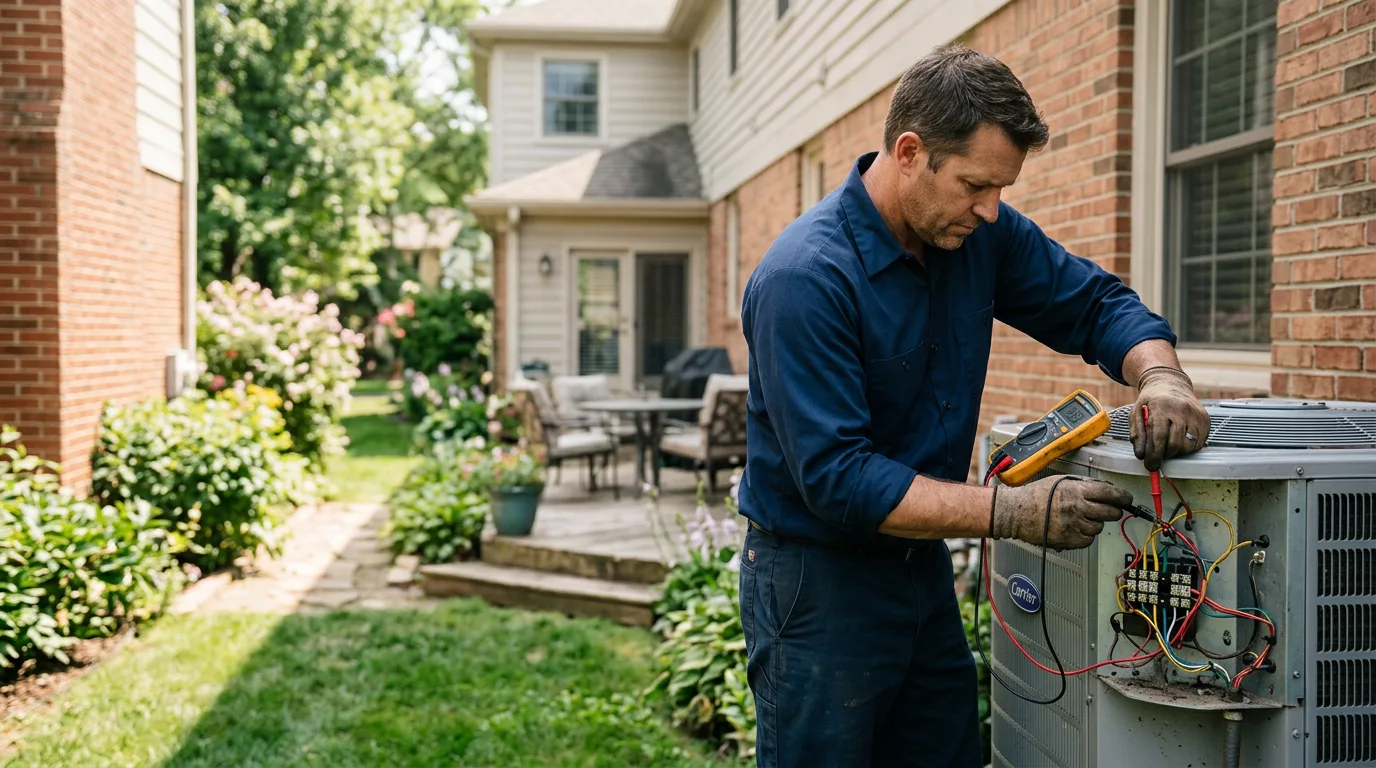 HVAC technician working near Norman, IN